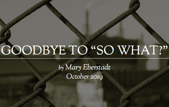 Goodbye to "So What?"