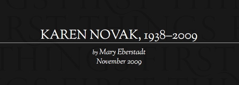 Remembering Karen Novak, 1938-2009